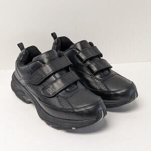 Drew Jimmy Walking Sneakers, Black Leather, Men's 9 M